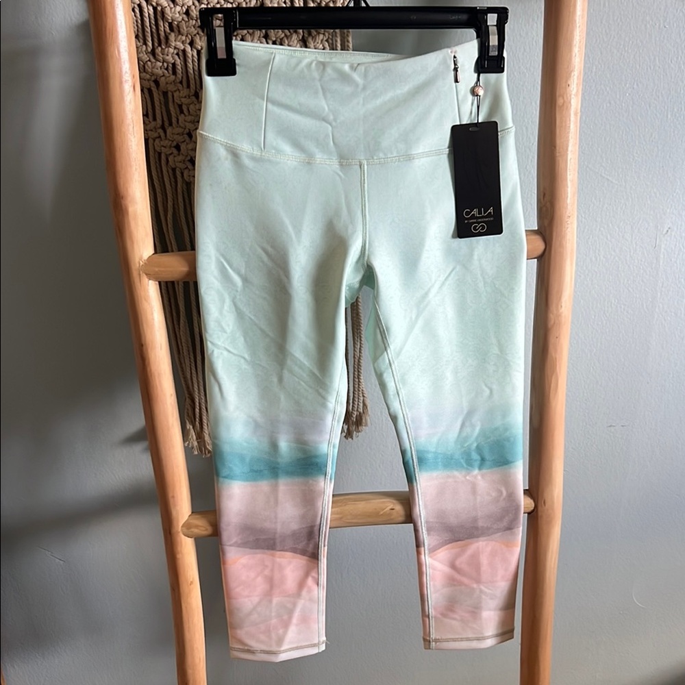 CALIA by Carrie Underwood Gradient Leggings Green and Pink